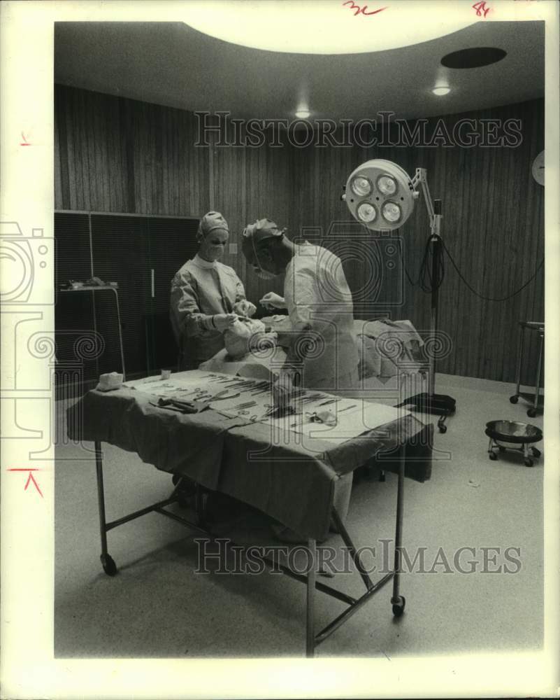 1972 Plastic Surgeon Dr. Franklyn and Nurse Work in Office - Historic Images