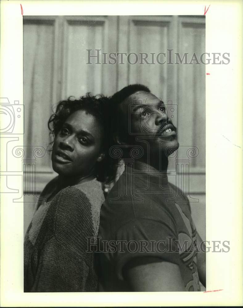 1989 Press Photo &quot;Brown Silk &amp; Magenta Sunsets&quot; at The Ensemble in Houston- Historic Images