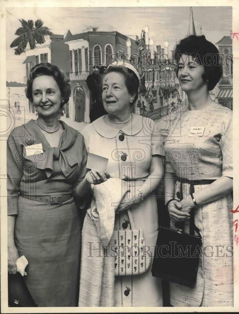 1961 Press Photo Mrs. Albert Berry, Mrs. Harvey Harker, Mrs. Nelson Steenland-TX - Historic Images