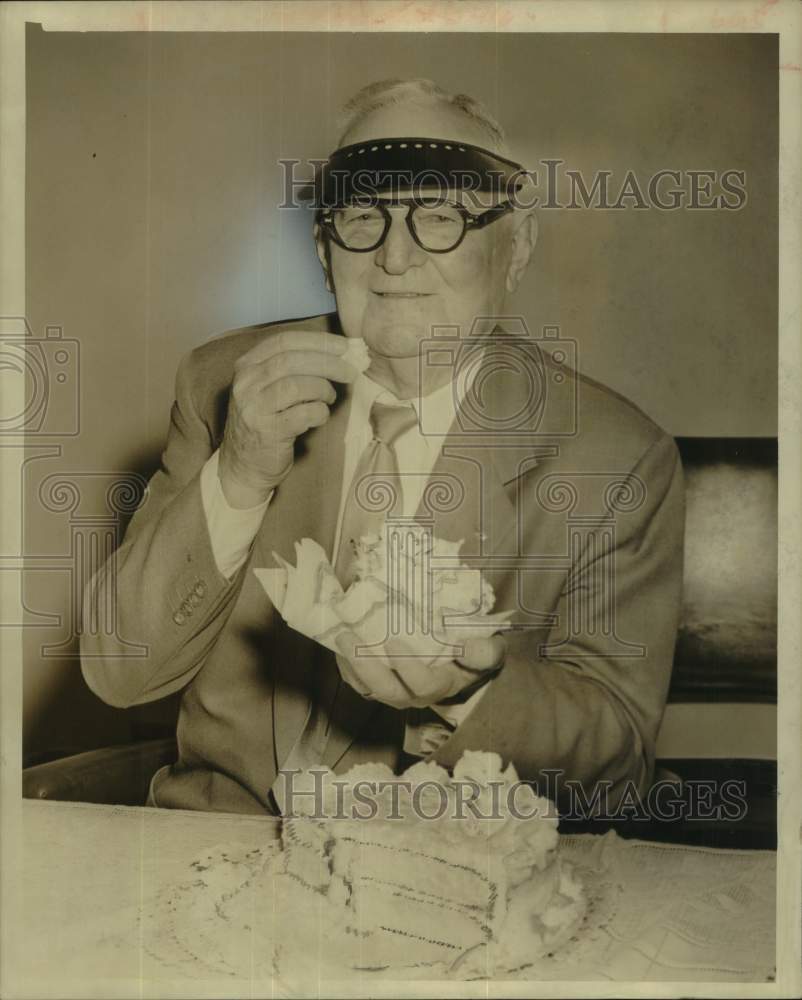 1955 Ewing Boyd, District Judge Eats Cake-Historic Images