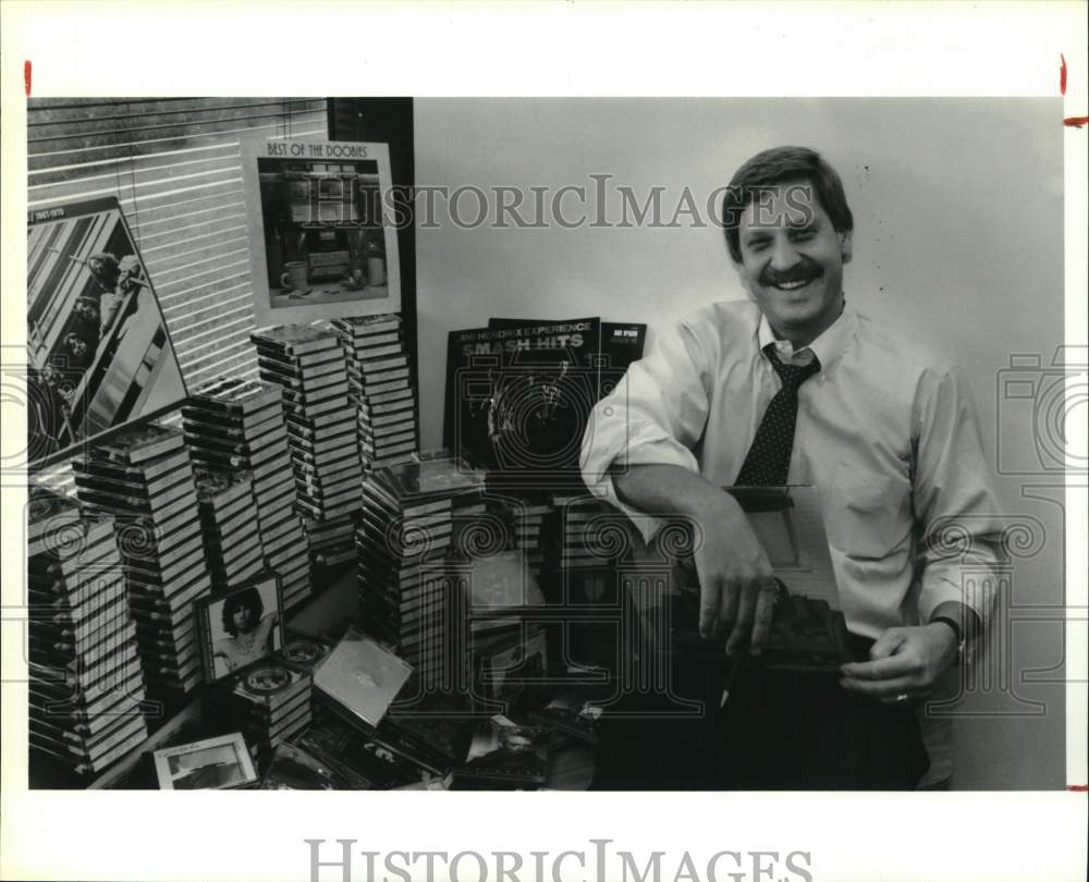 1986 Press Photo Houston radio station KZFX program director, Ted Carson- Historic Images