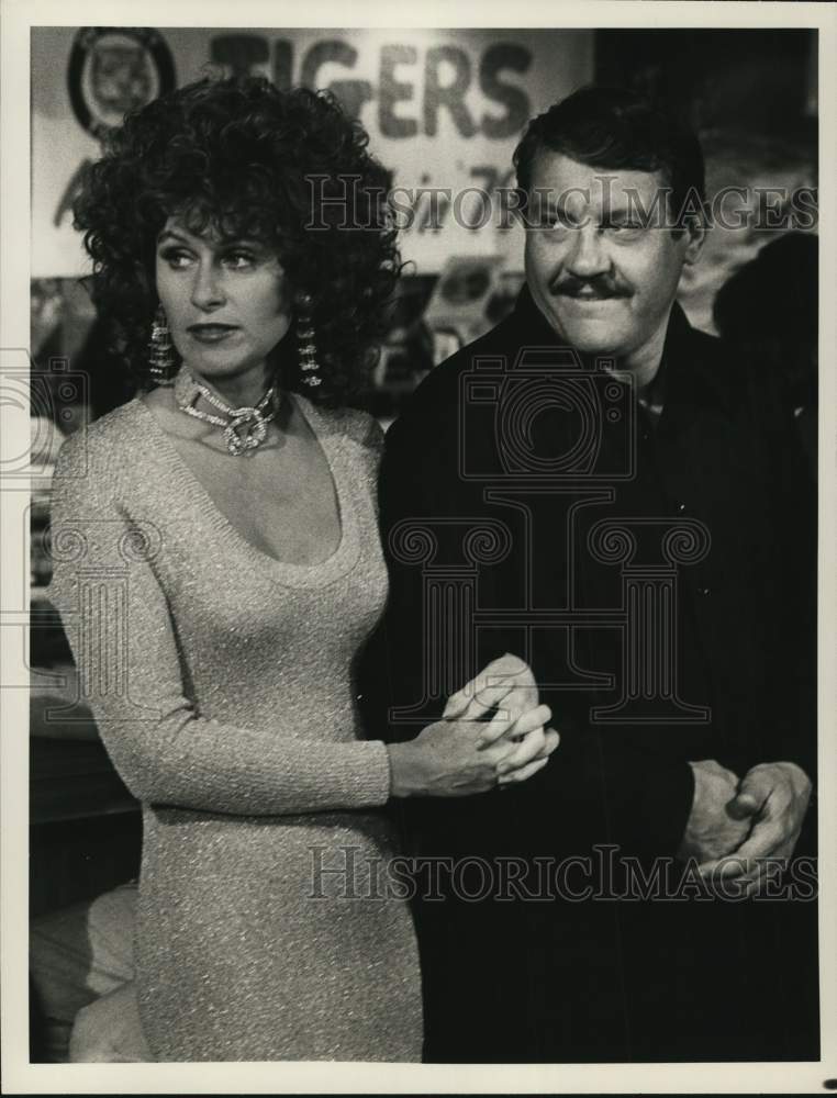 1980 Press Photo Actress Susan Clark and her actor husband Alex Karras - Historic Images