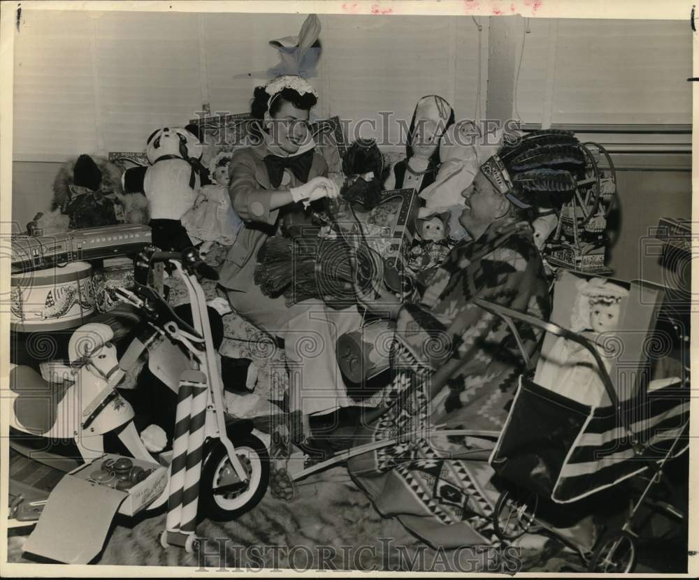 1951 Mr. and Mrs. George Christy surrounded by toys-Historic Images