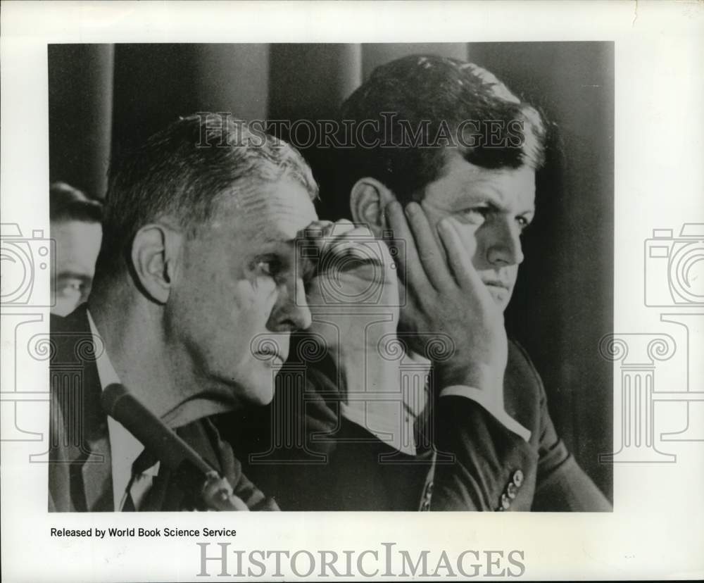 1968 Press Photo Joseph Clark with Edward Kennedy - Historic Images