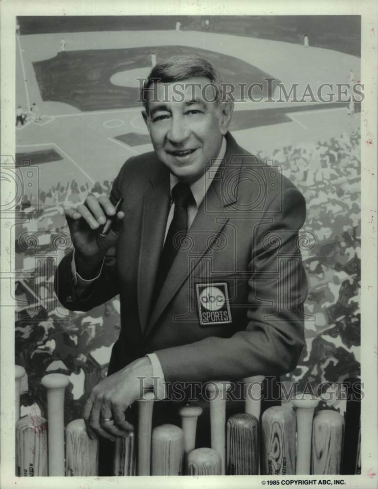 1985 Press Photo Howard Cosell, ABC Sports - hca82241 - Historic Images