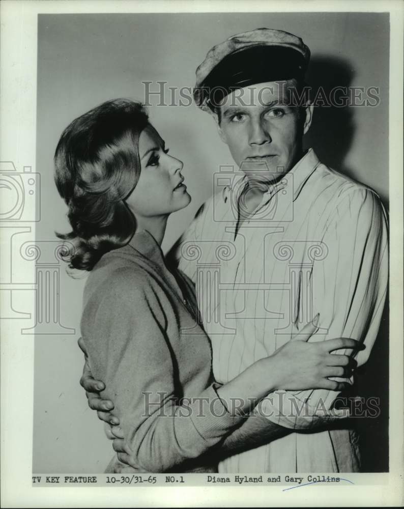 1965 Diana Hyland and Gary Collins, co-stars-Historic Images