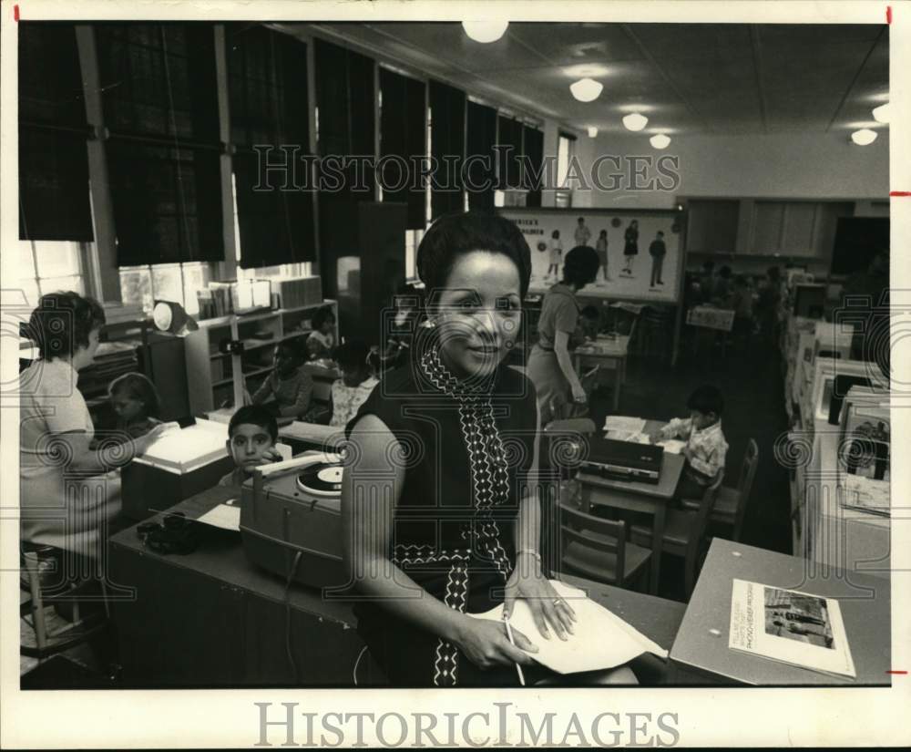 1971 Miss Tela Urbina, Principal of Houston Model School - Historic Images