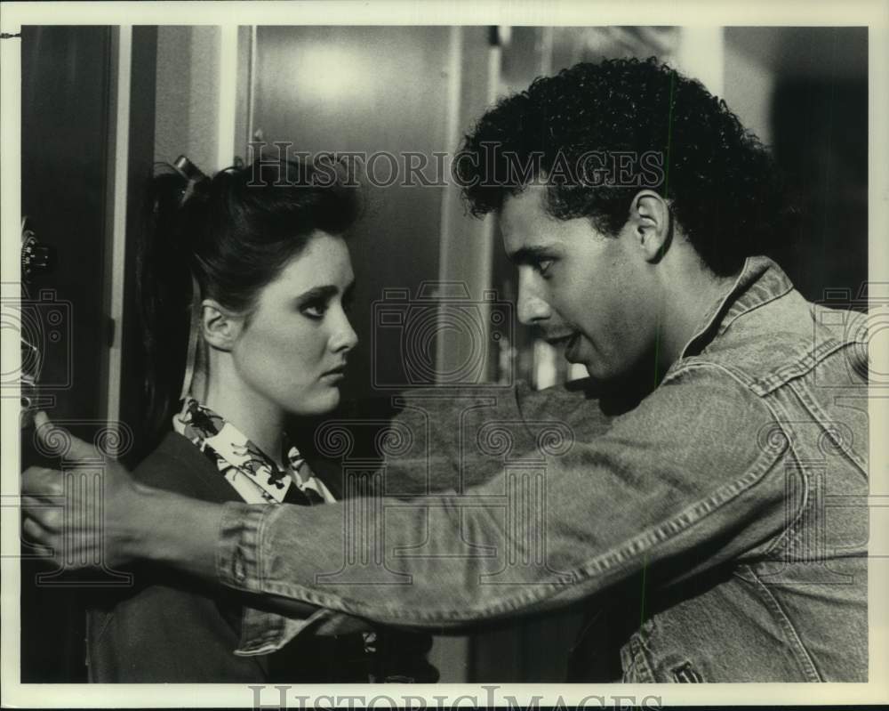 1987 Press Photo Shannen Doherty, Tony Colitti Star in "Our House" on NBC - Historic Images