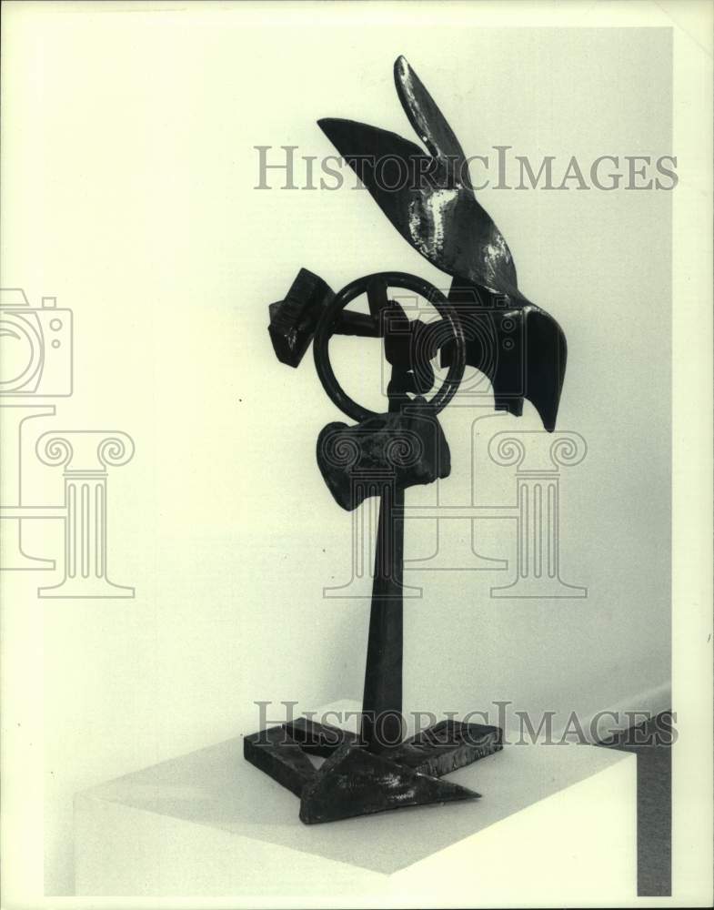 1978 Press Photo Sculpture by artist Mark di Suvero, Janie C Lee Gallery, Texas - Historic Images