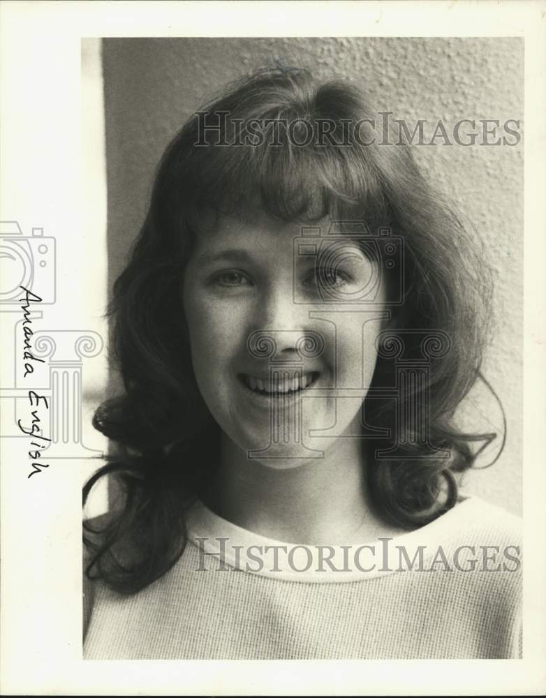 1985 Press Photo Amanda English, school Valedictorian - Historic Images