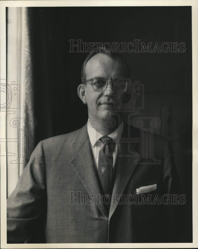 1956 Press Photo First City National Bank President J. A. Elkins, Jr. - Historic Images