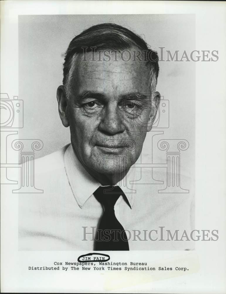 1988 Press Photo Jim Fain of Cox Newspapers, Washington Bureau - Historic Images