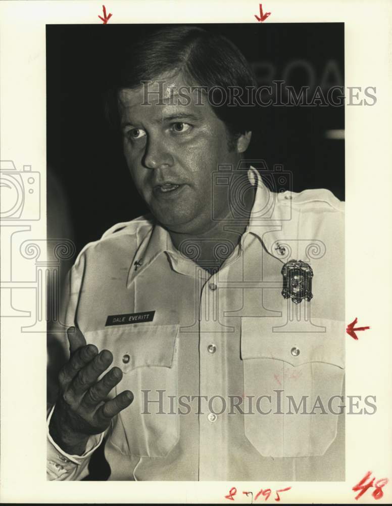 1979 Press Photo Fire Department's Dale Everitt, Houston - Historic Images