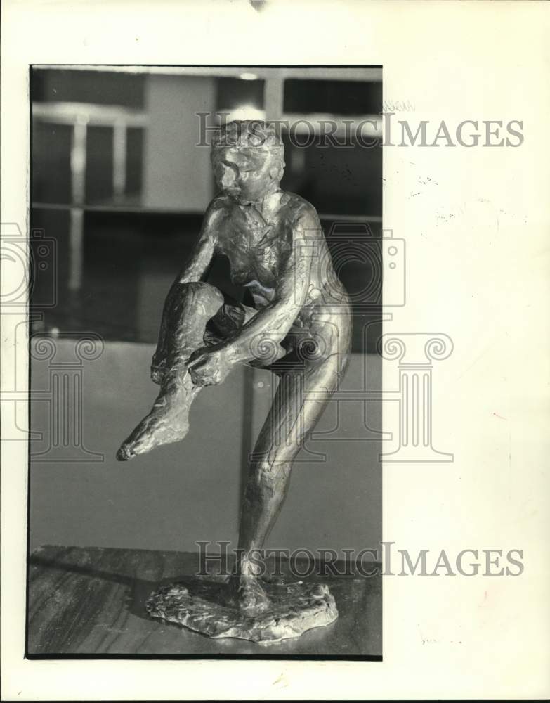 1980 Press Photo Edgar Degas, Dancer Putting on Her Stockings, Houston Museum - Historic Images