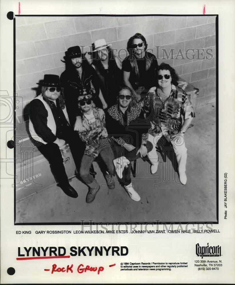 1994 Press Photo Rock Group Lynyrd Skynyrd is a steady concert draw - Historic Images