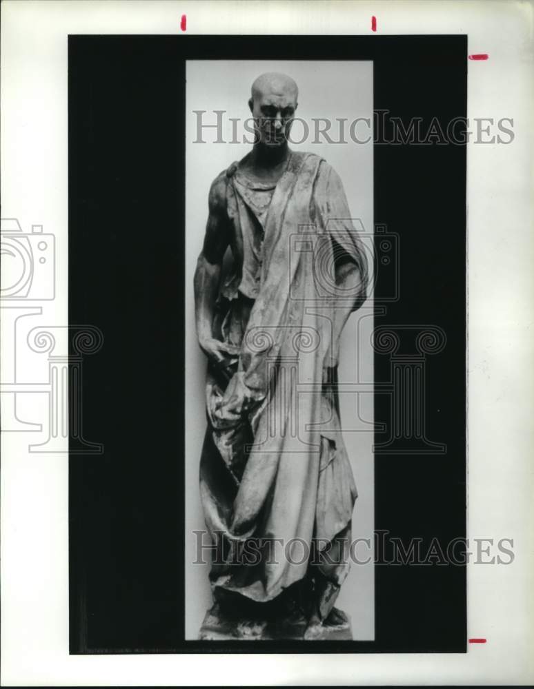 1991 Press Photo Donatello's "Zuccone" sculpture - Historic Images