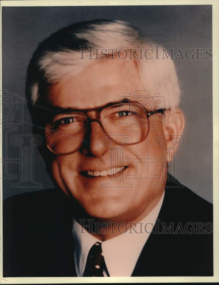 1993 Press Photo Talk-show host Phil Donahue - Television Academy Hall of Fame - Historic Images