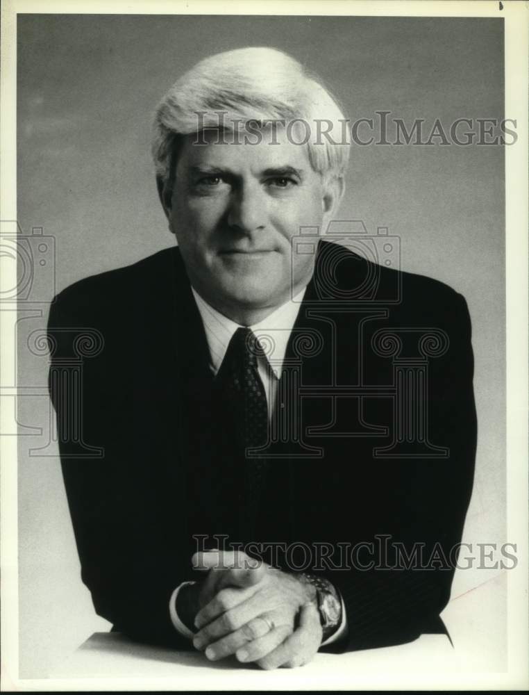 1986 Press Photo Phil Donahue Examines the Human Animal - NBC special - Historic Images