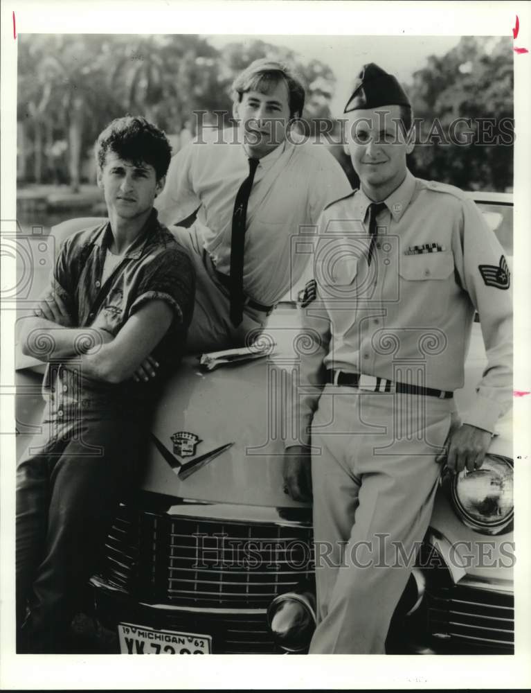 1992 Press Photo Patrick Dempsey, Arye Gross, Daniel Stern in "Coupe De Ville" - Historic Images