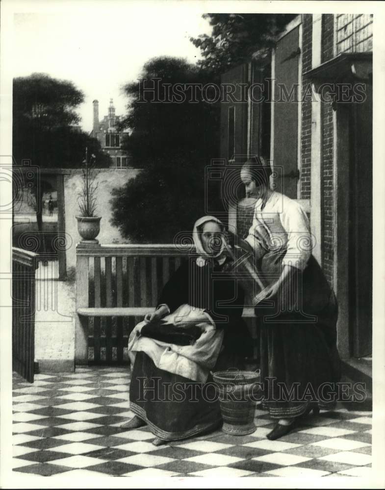 1985 Press Photo Pieter de Hooch&#39;s Lady and Maid - Historic Images