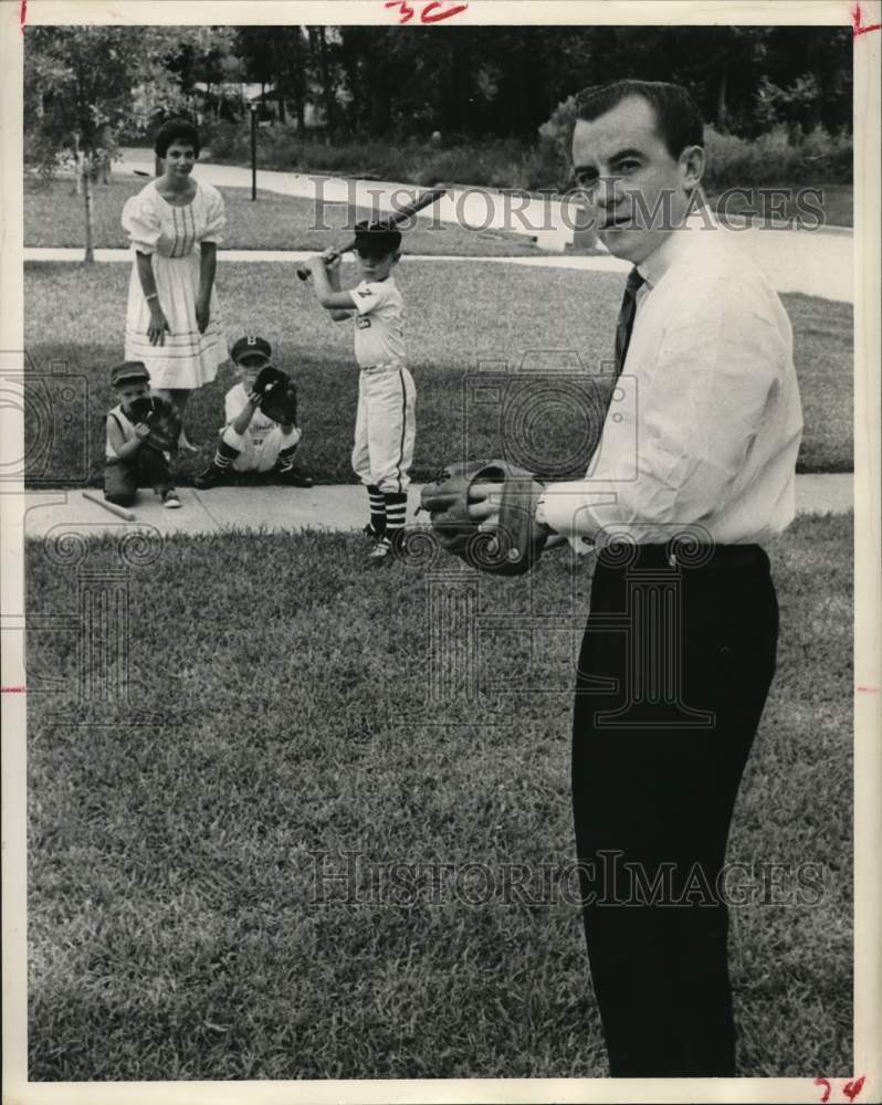 1961 Reverend Freddie Gage and Family Play Ball, Houston, Texas-Historic Images