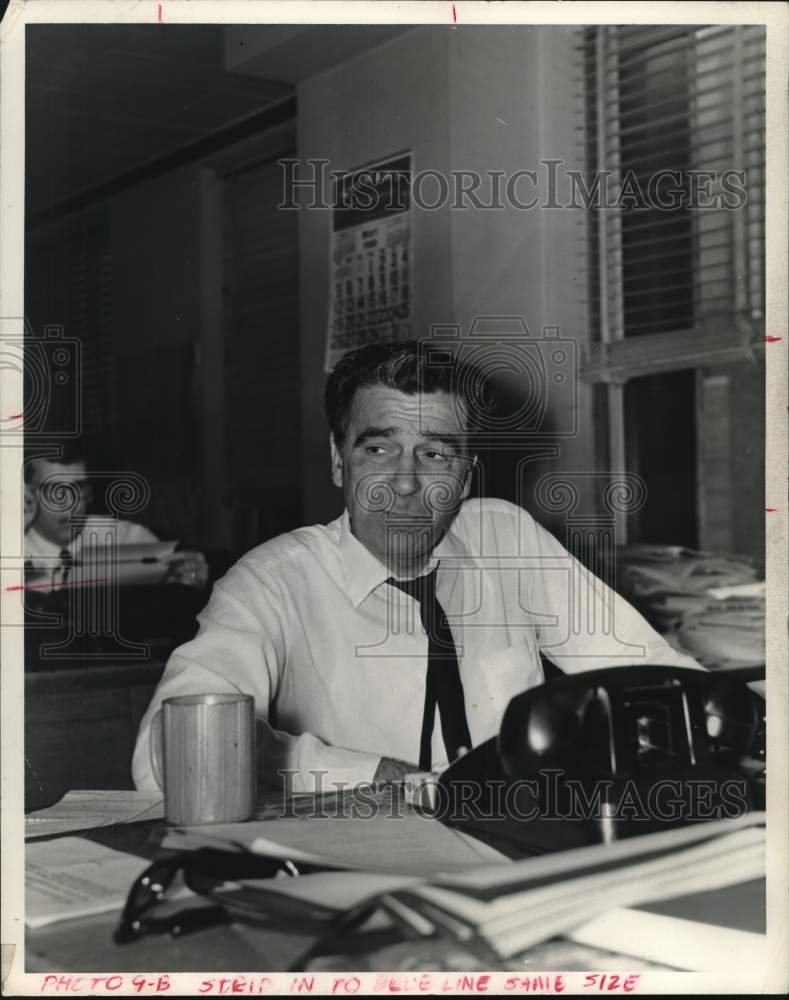 1968 Press Photo Zarko Franks - Houston Chronicle city desk - Historic Images