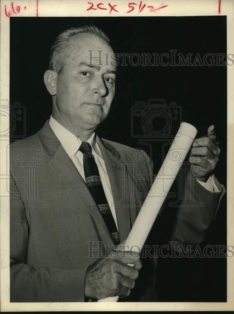 1957 Glenn Fletcher, Houston School District Construction Chief-Historic Images