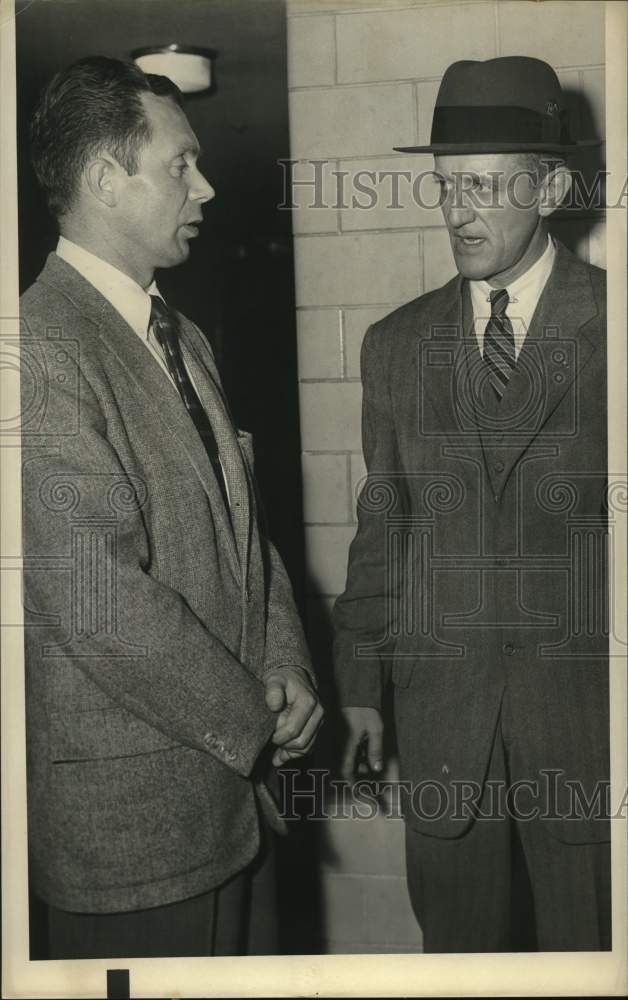 1958 Henry Flintrop with attorney John T. McKeller-Historic Images