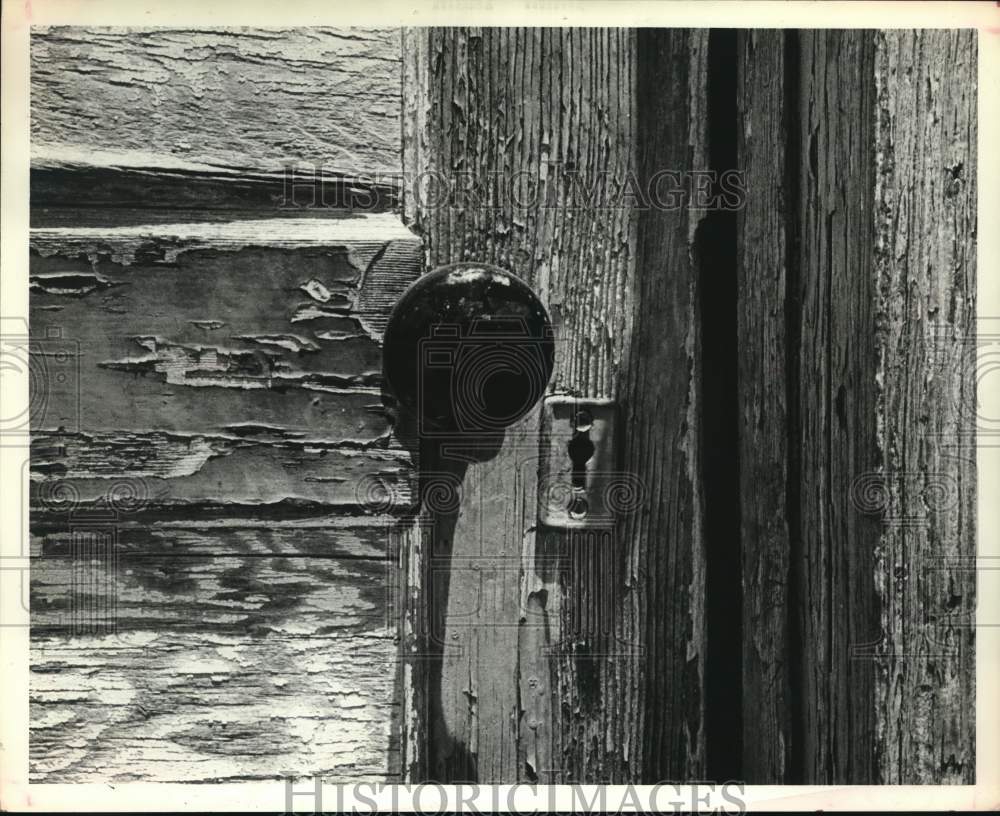 1981 Press Photo Door handle and lock - closeup - Historic Images