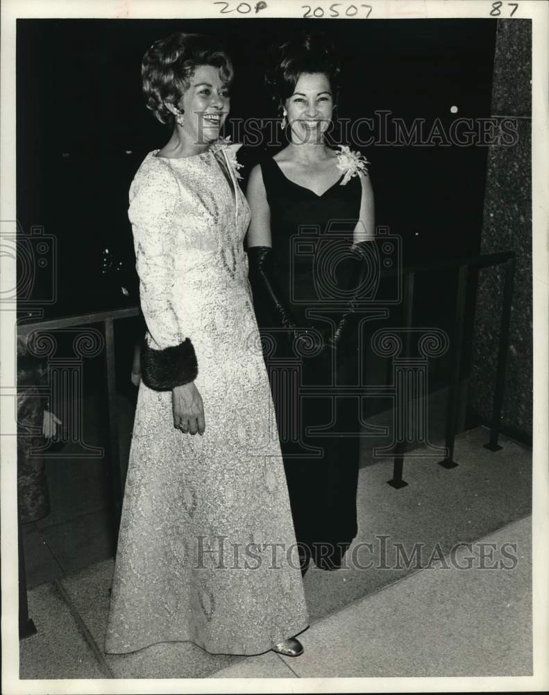 1969 Medical Auxiliary president Mrs. Mylie Durham &amp; Mrs. Jay James-Historic Images