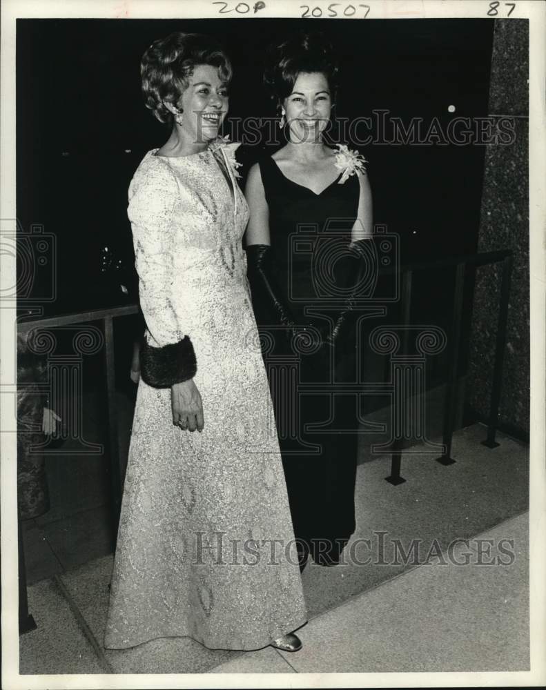 1969 Medical Auxiliary president Mrs. Mylie Durham & Mrs. Jay James-Historic Images
