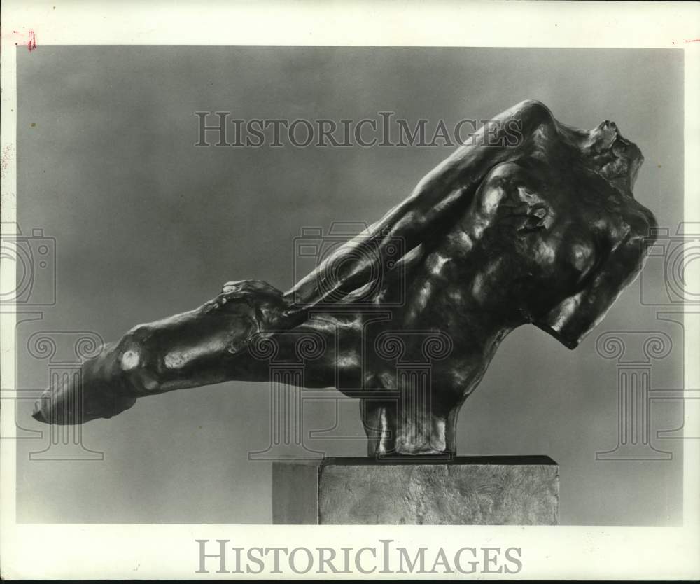 1968 Press Photo "Flying Figure" by Auguste Rodin, Museum of Fine Arts, Houston - Historic Images