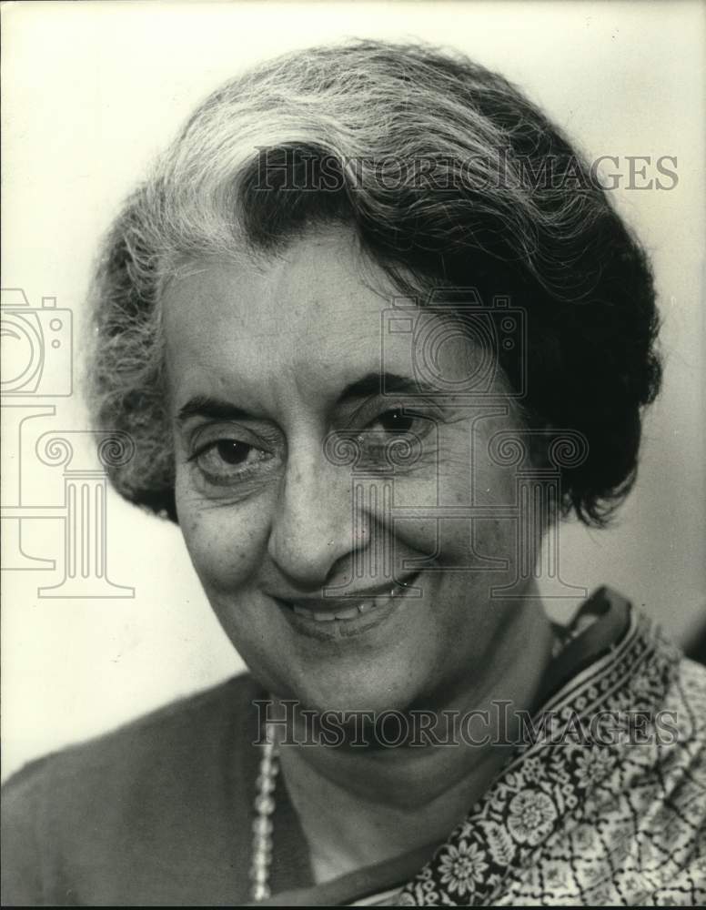 1983 Press Photo Indian Prime Minister Indira Gandhi - Historic Images