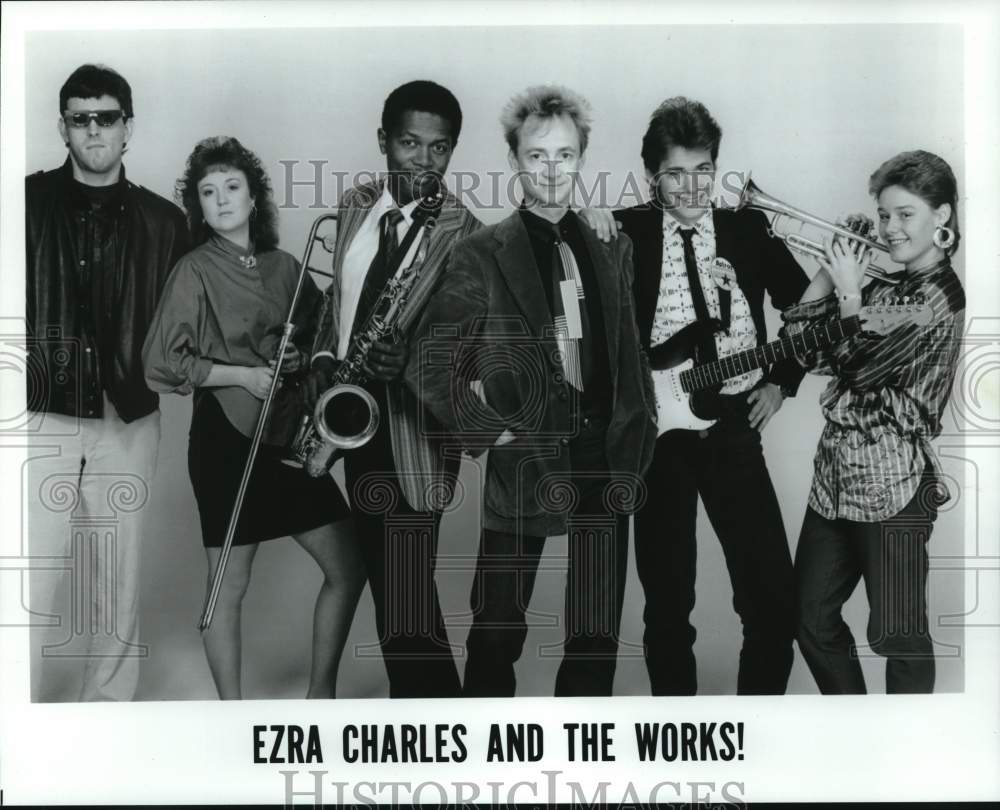 1987 Press Photo Ezra Charles and the Works! music group - Historic Images