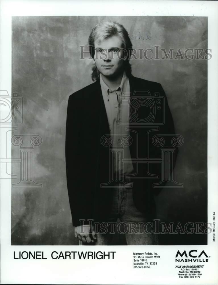 1991 Press Photo Musician Lionel Cartwright - Historic Images