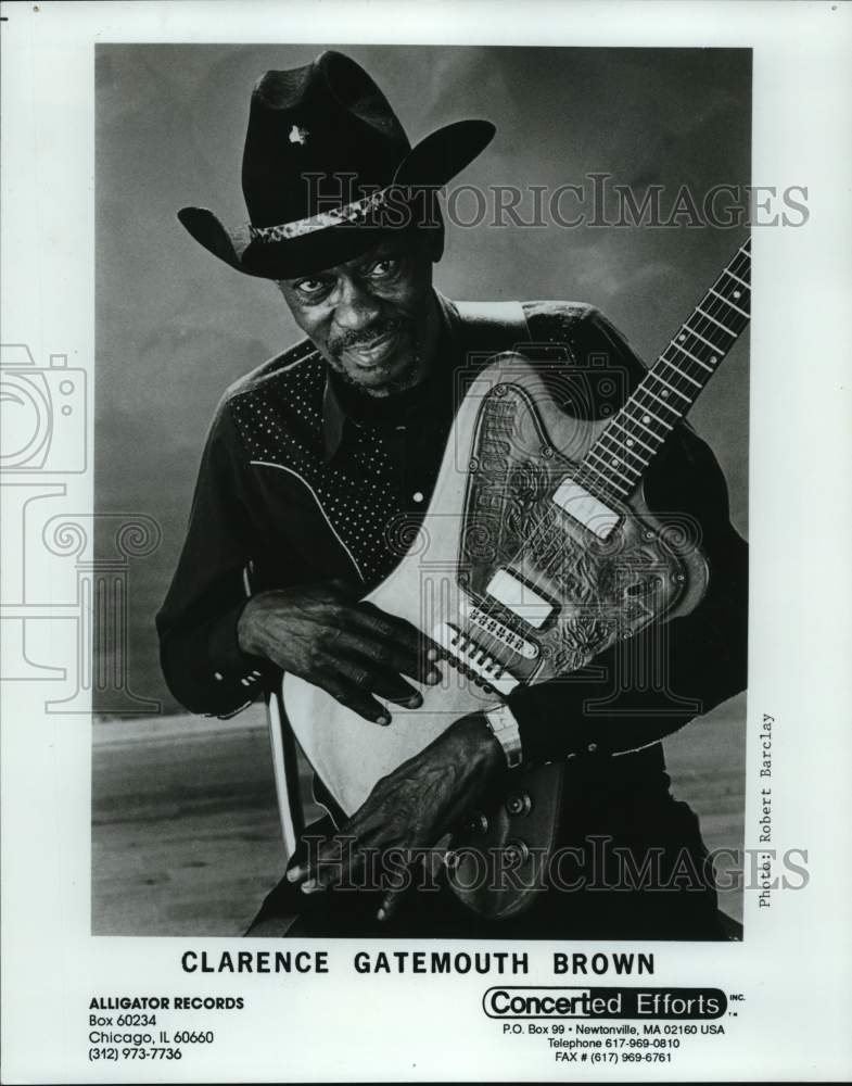 1991 Press Photo Singer Clarence Gatemouth Brown - Historic Images