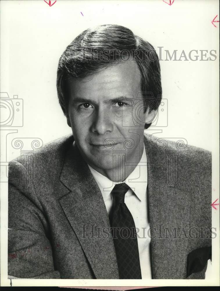 1987 Press Photo Tom Brokaw, anchor 'NBC Nightly News with Tom Brokaw' - Historic Images