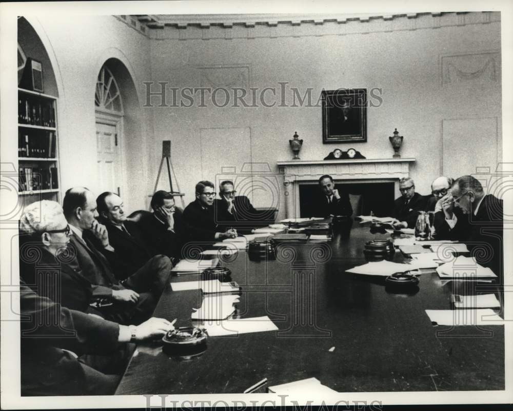 1965 President Johnson, Arthur Goldberg, Dean Rusk-White House, DC-Historic Images