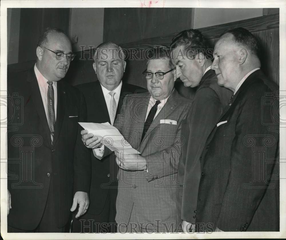 1961 Maritime brass confer - Marine Engineers&#39; Benevolent dedication-Historic Images