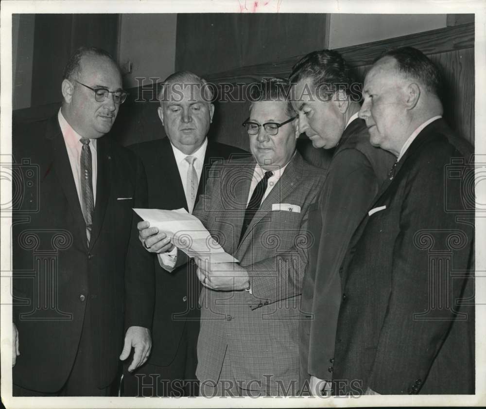 1961 Maritime brass confer - Marine Engineers' Benevolent dedication-Historic Images