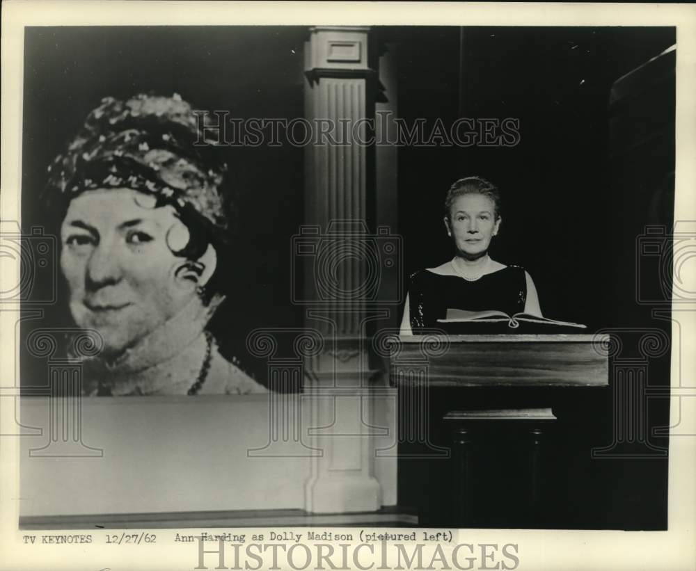 1962 Actress Ann Harding as Dolly Madison.-Historic Images