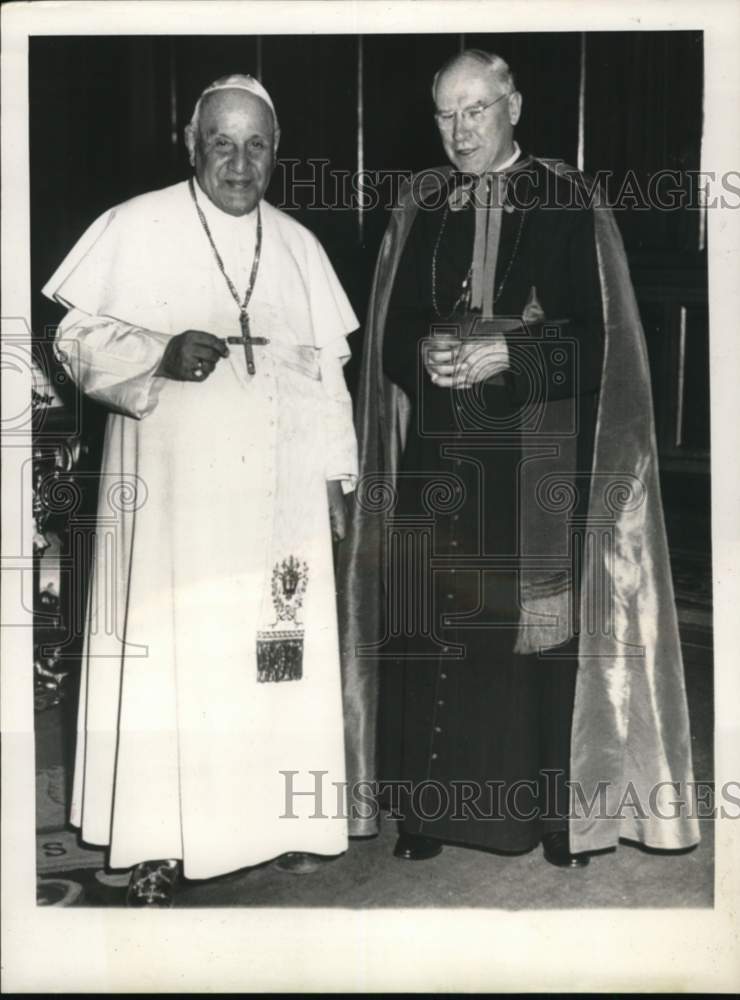 1959 Bishop Thomas Gorman of Texas, Pope John XXIII at the Vatican-Historic Images