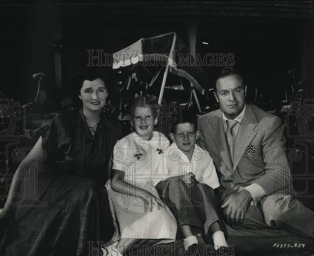 1950 Comedian Bob Hope and his wife and two children.-Historic Images