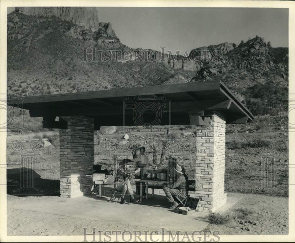 1964 Picnic shelter in the Chisos Mountains, Big Bend National Park-Historic Images