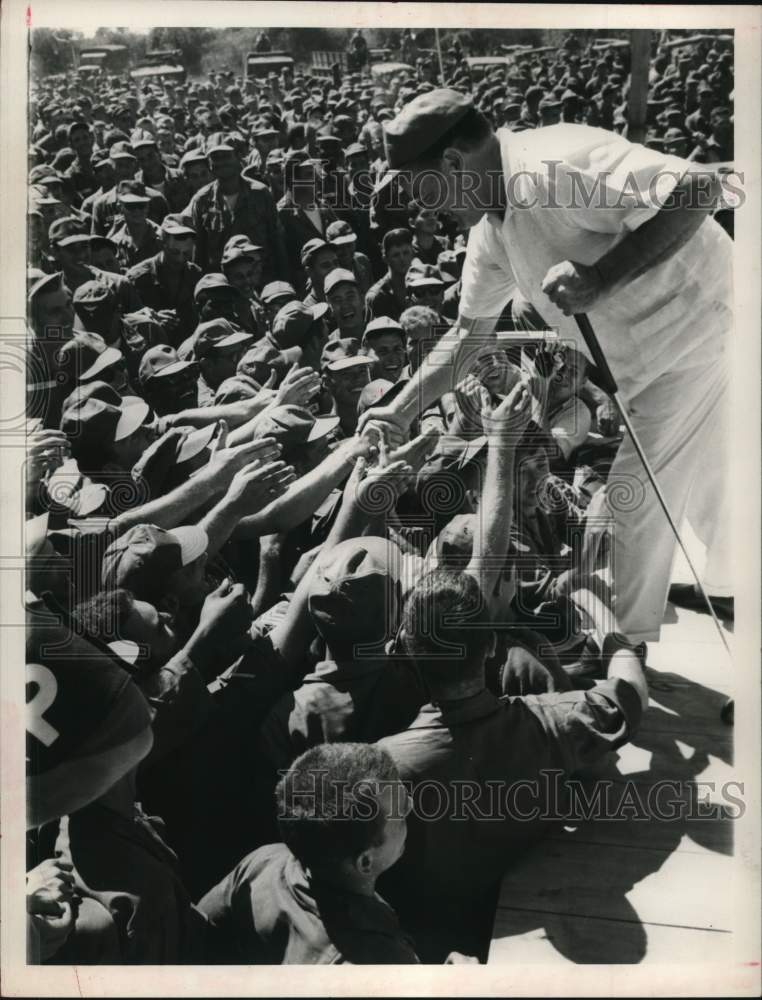 1966 Comedian Bob Hope entertains troops-Historic Images