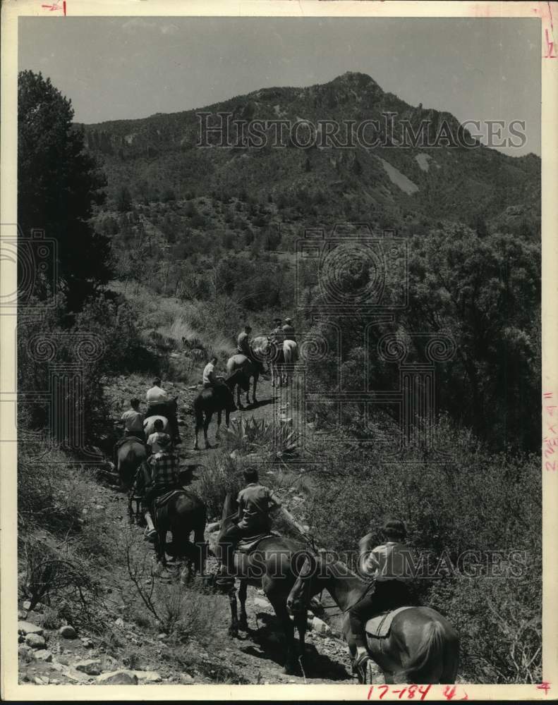 1964 Trail riders in Chisos Mountains, Big Bend National Park-Historic Images