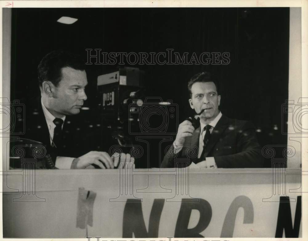 1964 TV news anchors David Brinkley and Chet Huntley on NBC-Historic Images