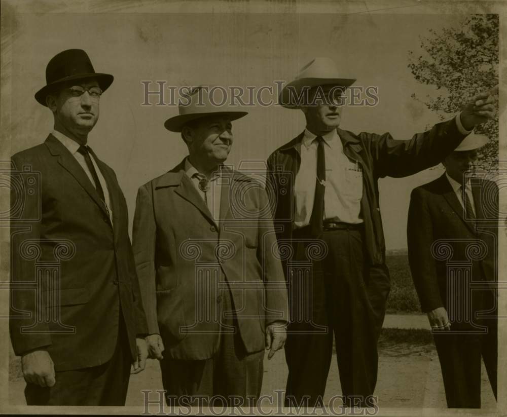 1964 John Hutchison, Ralph Yarborough, Elmo Cook - Texas Ag Agent-Historic Images