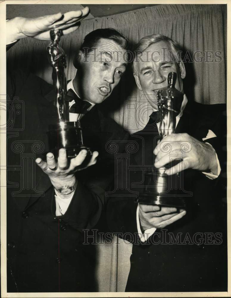 1965 John Huston, Walter Huston compare Oscars-Historic Images