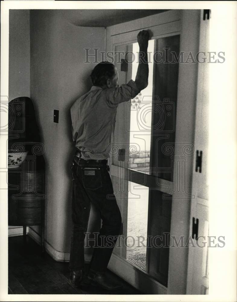 1966 Artist Peter Hurd looking out his door-Historic Images